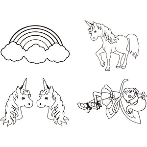 Shrink plastic sheets with motifs