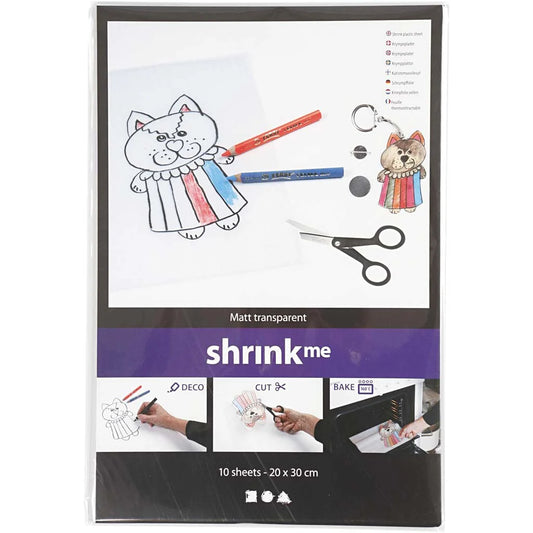 Shrink Plastic Sheets - 20x30cm (10 Pack)