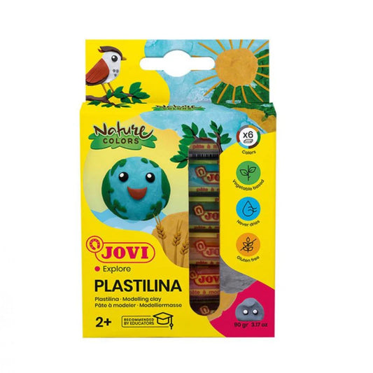 Jovi Plastilina Box 15g  - Nature Colours (6 Bars)