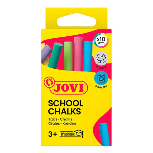 Jovi School Chalks - Assorted Colours (Box of 10)