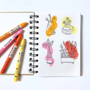 Elements Wire-O Hard Cover Sketch Book Portrait - A6