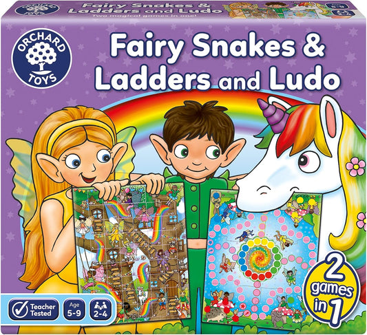 Orchard Toys Fairy Snakes and Ladders and Ludo