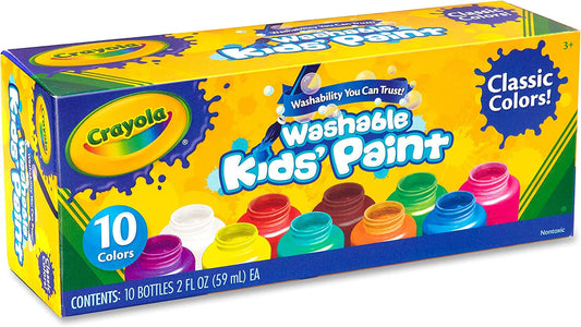 Crayola Washable Kids Paint - Classic Colours (10 Pack)