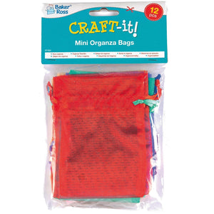 Mini Coloured Organza Bags (Pack of 12)