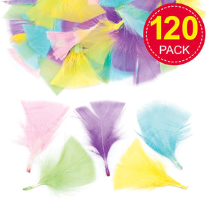 Pastel Craft Feathers (Pack of 120)