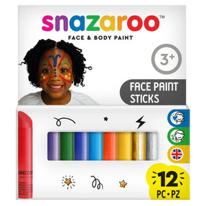 Snazaroo 12 Face Painting Sticks