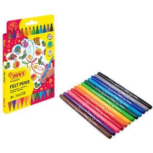 Jovi Washable Dual Felt-Tip Pens (Pack of 12 Assorted Colours)