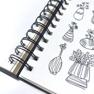 Elements Wire-O Hard Cover Sketch Book Black Portrait - A5