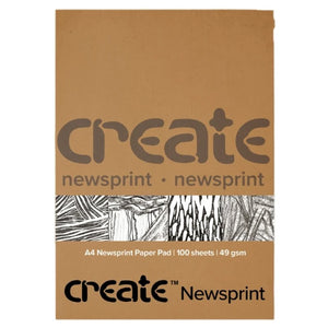 Create Newsprint Paper Pad A4 - 100 Sheets