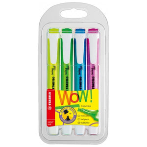 STABILO Swing Cool Wallet of 4 - Fluorescent Colours