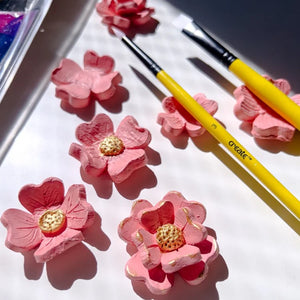 Create Yellow Long Handle Acrylic Brush Set (Pack of 12)
