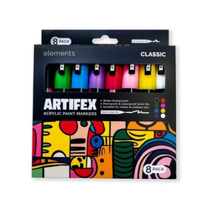Elements Artifex Acrylic Markers 5-6mm - Classic (8 Pack)