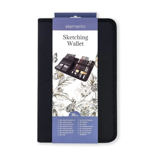 Elements Sketching Zip Wallet Set (36 Pieces)