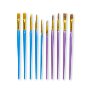 Create Watercolour Brushes with blue and purple handles