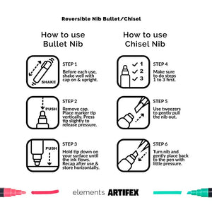 Elements Artifex Acrylic Markers 5-6mm - Classic (8 Pack)