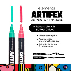 Elements Artifex Acrylic Markers 2-6mm - Pastel (8 Pack)