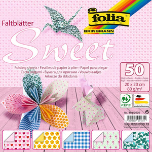 Folding Origami Papers 80gm - Sweet (50 Sheets)