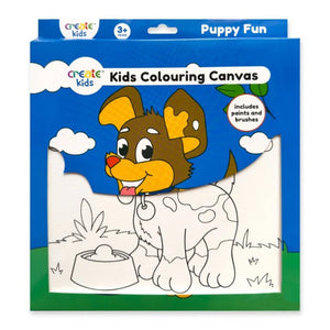 Create Kids Colouring Canvas - Puppy Fun