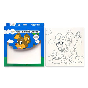 Create Kids Colouring Canvas - Puppy Fun