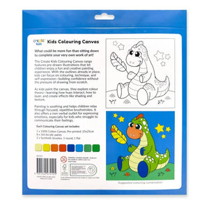 Create Kids Colouring Canvas - Baby Dinosaur