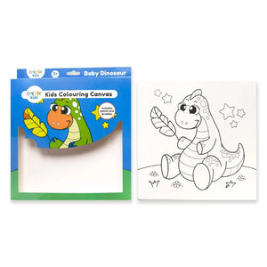Create Kids Colouring Canvas - Baby Dinosaur