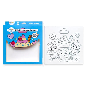 Create Kids Colouring Canvas - Kawaii Dessert