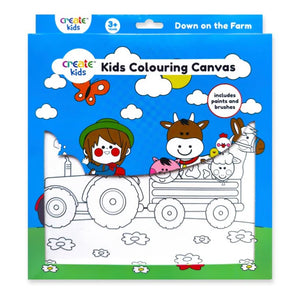 Create Kids Colouring Canvas - Down on the Farm