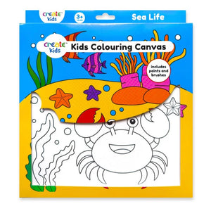 Create Kids Colouring Canvas - Sea Life