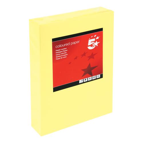 5* A4 COPIER PAPER - MEDIUM YELLOW