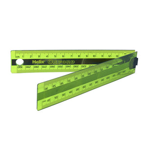 Helix Oxford Folding Ruler 30cm - Marble Green