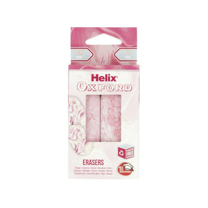 Helix Oxford Eraser Twin Pack - Marble Pink