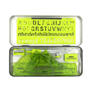 Helix Oxford Maths Set in Tin - Marble Green