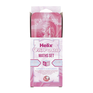 Helix Oxford Maths Set in Tin - Marble Pink