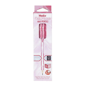 Helix Oxford HB#2 Pencils - Marble Pink (12 Pack)