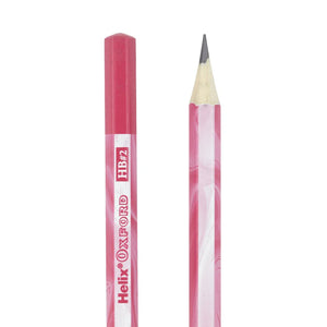 Helix Oxford HB#2 Pencils - Marble Pink (12 Pack)