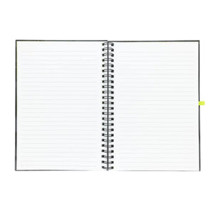 Helix Oxford Spiral Notebook A5 - Marble Black/Green