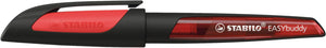 Stabilo Ergonomic EASYbuddy A Nib Fountain Pen - Coral/Black (Blue Ink Cartridge)