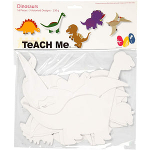 Dinosaur, White, H: 15-22cm, W: 24-25cm, 230 G