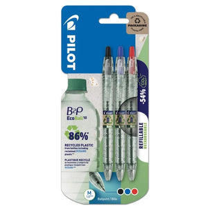 Pilot B2P EcoBall Ballpoint Pen - Assorted Colours (Set of 3)