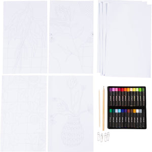Craft Kit Oil Pastels - Flowers