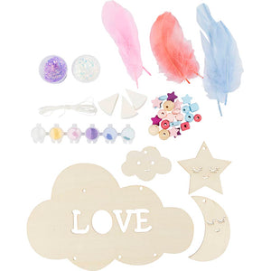 Craft Kit Decoration - Cloud Moon Star Glitter Colours