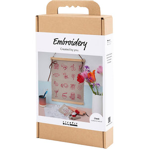 Craft Kit Embroidery - Hanging Decoration Flax