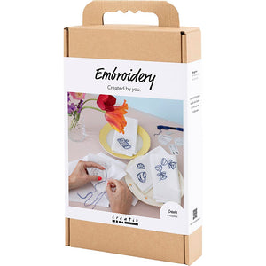Craft Kit Embroidery - Off White Table Napkins