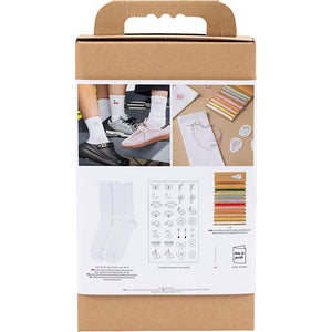 Craft Kit Embroidery - Socks White