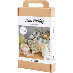 Craft Kit Soap Making, Loofah, olive green, 1 pack