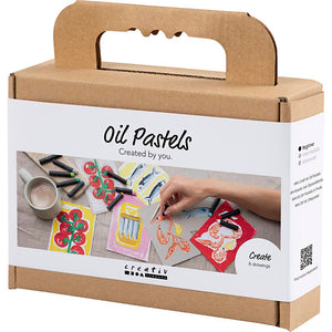 Mini Craft Kit - Oil Pastels Fish & Shellfish
