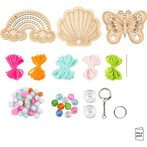 Mini Craft Kit Embroidery - Butterfly Shell Rainbow