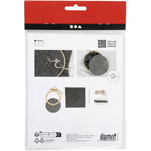 Mini Craft Kit Embroidery - Grey Snowflake 