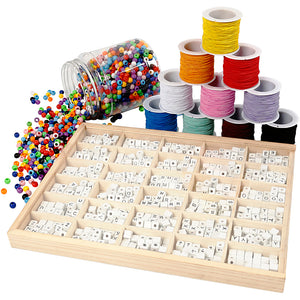 Letter Bead Bracelet Set