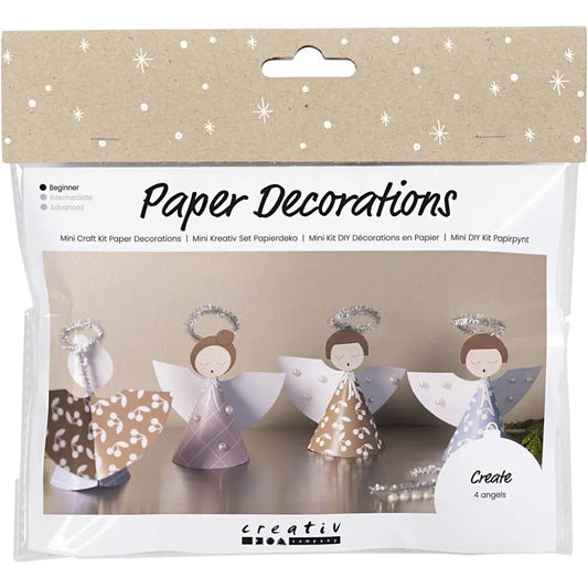 Mini Craft Kit Paper Decorations, assorted colours